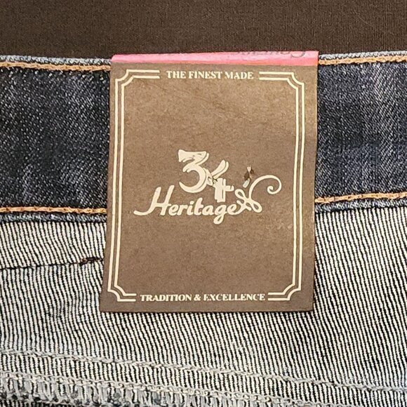 Heritage NWT Cotton Blend Courage Five Pocket Jeans Size 34x34 Blue Denim - Picture 6 of 16